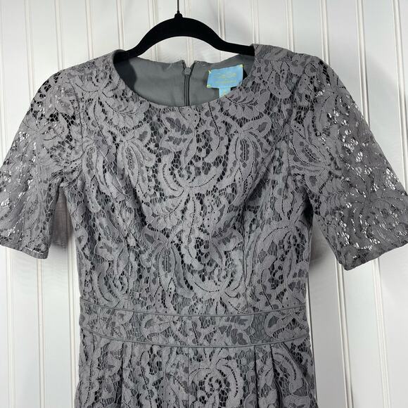CeCe by Cynthia Steffe Women's Gray Lace Cocktail Classy Romper Size 0 - Picture 7 of 8